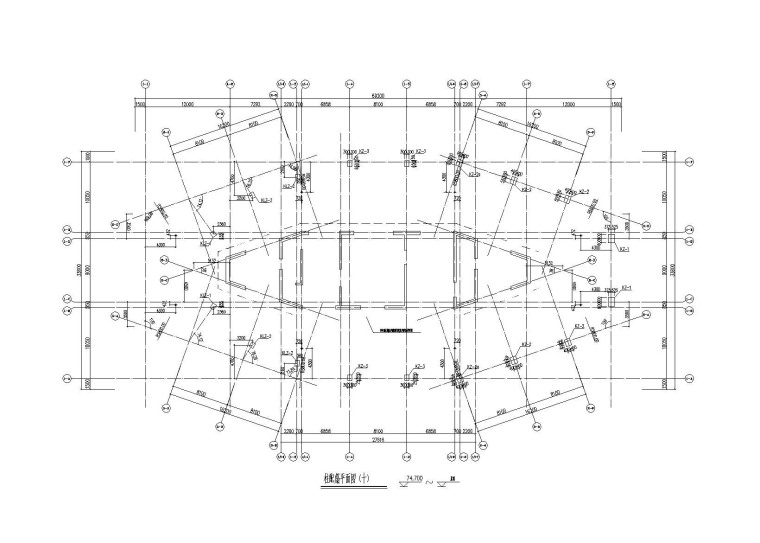 18层框筒结构办公大厦建筑结构施工图2015-柱配筋平面图（十）