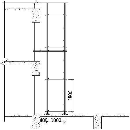 框剪结构高层住宅落地式脚手架施工方案（图文并茂）-63侧面图