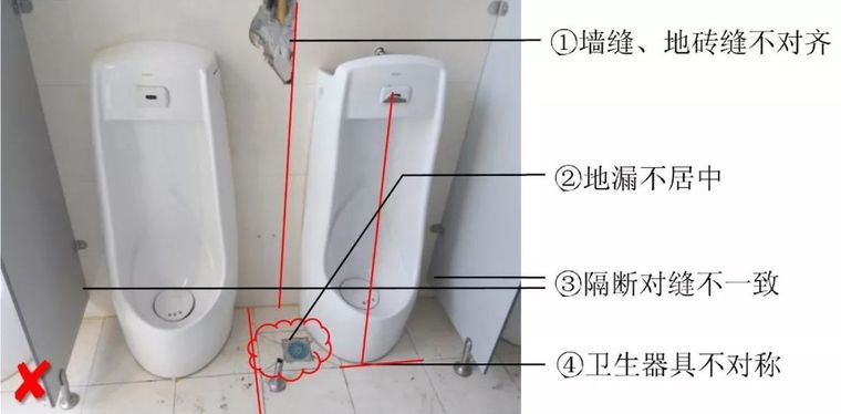 卫生间台下盆节点图资料下载-卫生间工程创优八字经：居中、对称、成线、一致