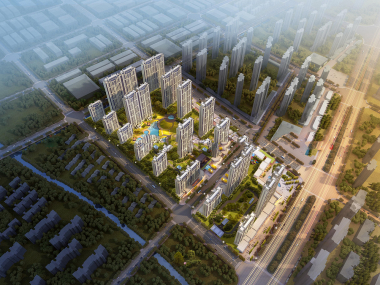 江苏建筑项目资料下载-[江苏]无锡协信未来城住宅建筑模型设计（现代典雅风格） 