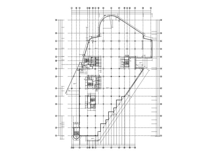 [广东]东莞某五星酒店建筑施工图（带节能说明）-四层平面图