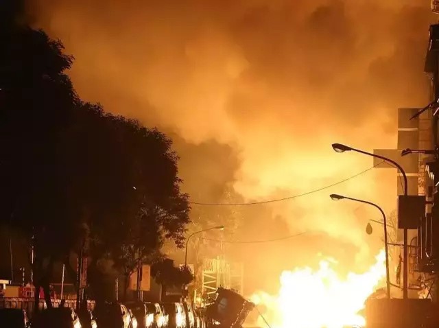台湾高雄市发生燃气爆炸