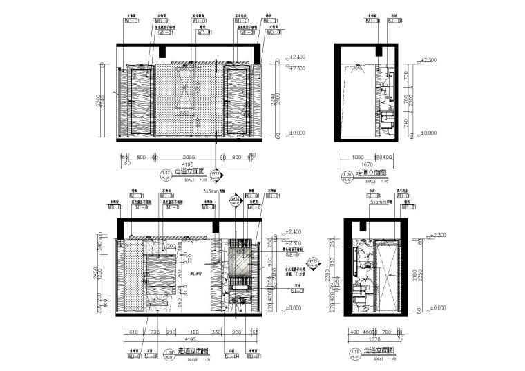 [四川]眉山·凯旋国际公馆三居样板房施工图-立面图3