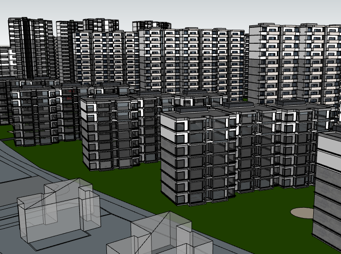 [天津]某住宅小區建築模型設計-sketchup模型-築龍渲染表現論壇