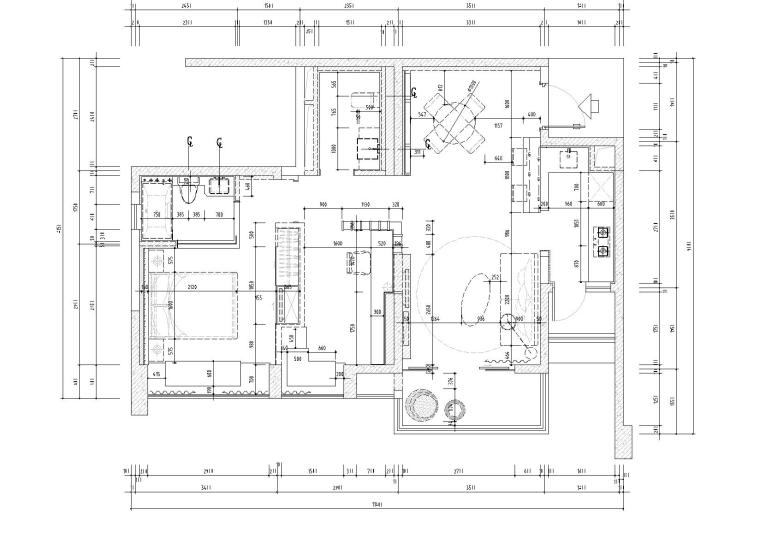 [香港]九龙仓高新区三单元样板间丨施工图-家具尺寸图
