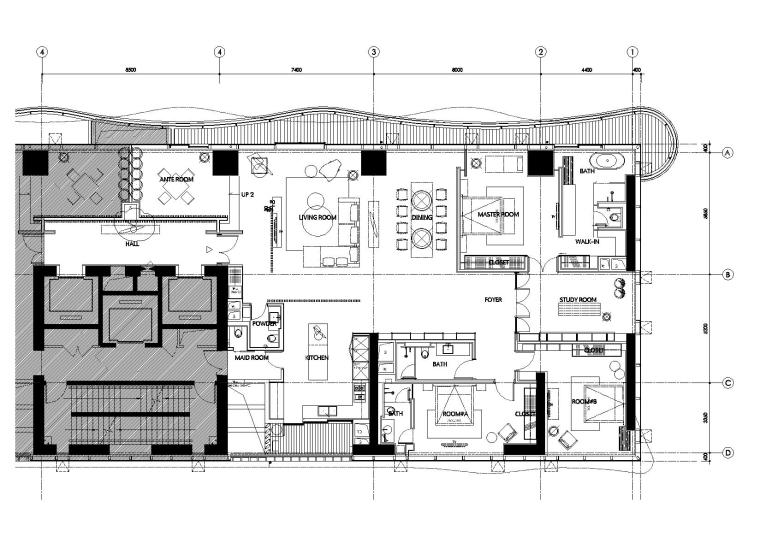 高层装饰CAD图纸资料下载-[福建]厦门恒禾七尚高层样板房丨全套施工图