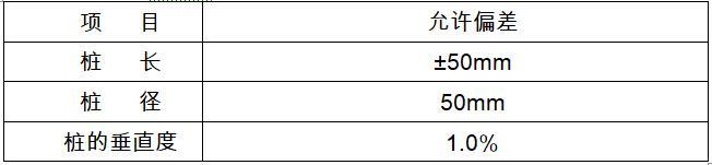 水库大坝除险加固工程施工方案-深层搅拌桩允许偏差项目表