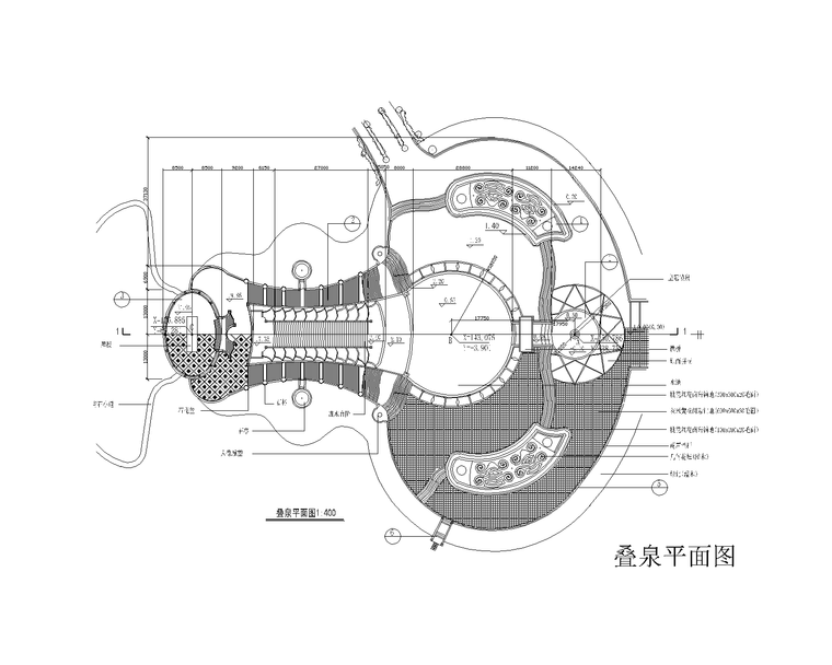 42套跌水叠泉瀑布CAD施工图（1-20）-5