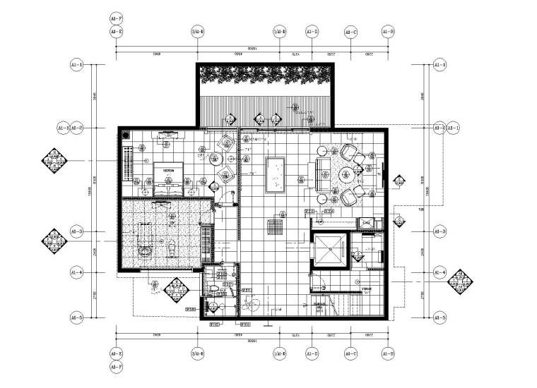 cad施工图户型别墅资料下载-[海南]SCDA-三亚艾迪逊型私人别墅A+B户型室内装修CAD施工图+室内&建筑效果图