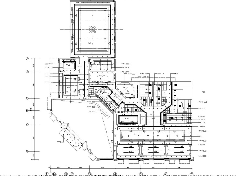 [广东]高文安-佛山奥园售楼处CAD施工图+深化方案+软装方案-4天花布置图_看图王