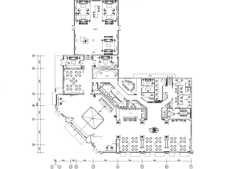 售楼处办公空间平面图资料下载-[广东]高文安-佛山奥园售楼处CAD施工图+深化方案+软装方案