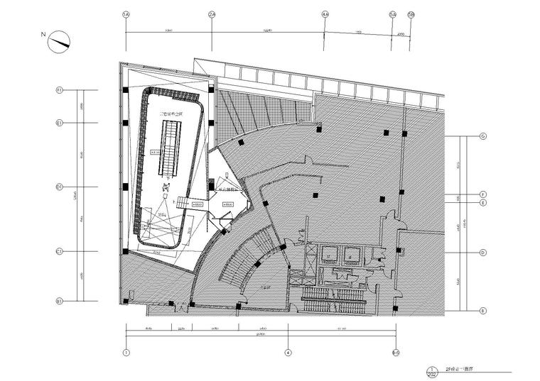 [上海]李玮珉-瑞安房地产上海公寓展厅全套CAD施工图+钢结构图纸-2F设计平面图