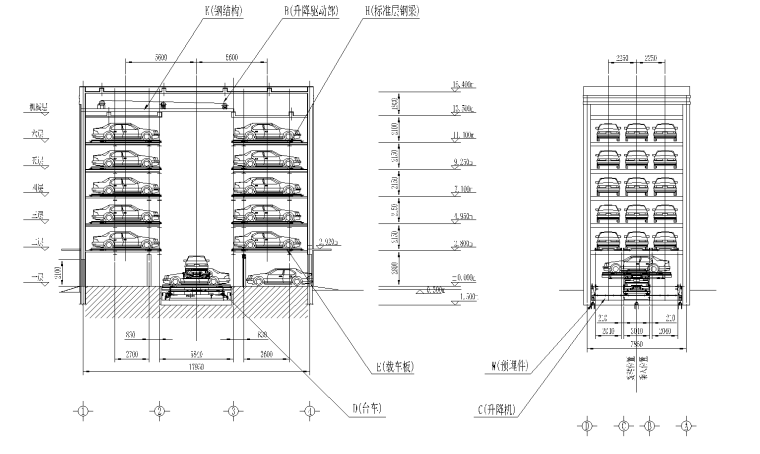 智能化施工图深化设计资料下载-智能化停车场CAD施工图