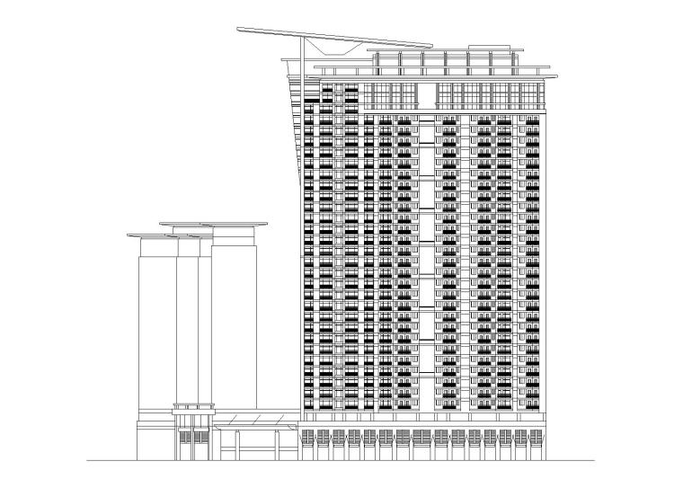 大厦cad图资料下载-北京国际大厦建筑设计施工图（CAD）