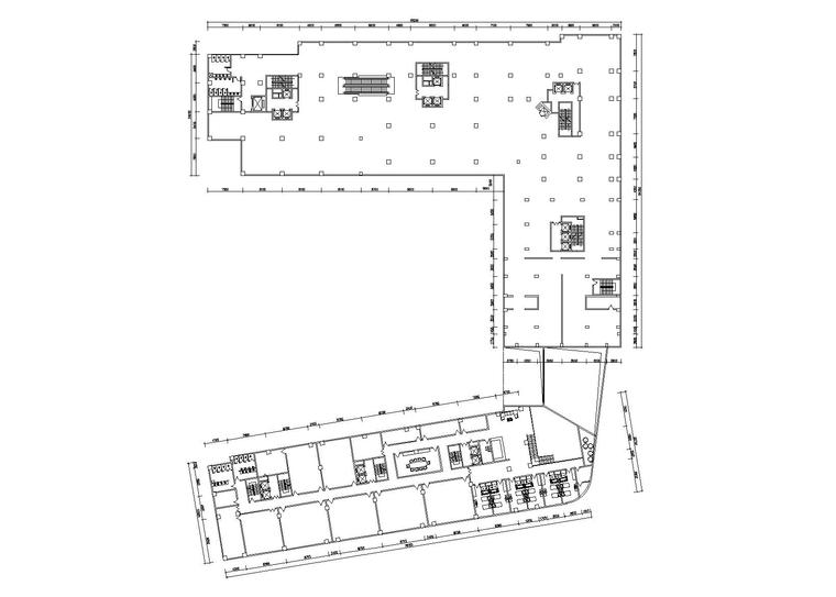 北京国际大厦建筑设计施工图（CAD）-二层平面图