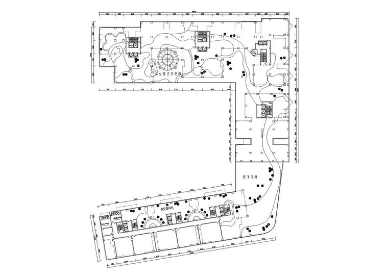 北京国际大厦建筑设计施工图（CAD）-三层平面图