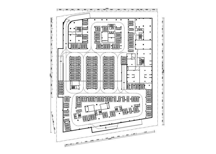 北京国际大厦建筑设计施工图（CAD）-地下一层平面