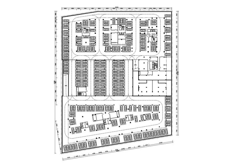 北京国际大厦建筑设计施工图（CAD）-地下三层平面图