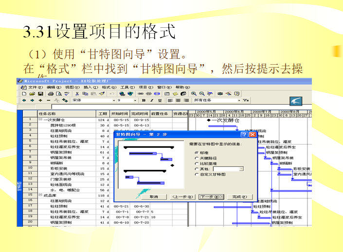 项目管理与Porject软件应用培训讲义（95页，含图）-设置项目的格式