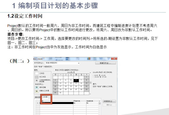 知名地产Project2010编制项目计划讲解(PPT)-设定工作时间