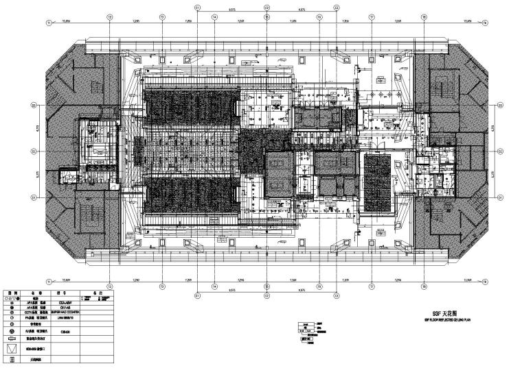 [上海]上海环球金融中心93层工程项目施工图-93F 天花图