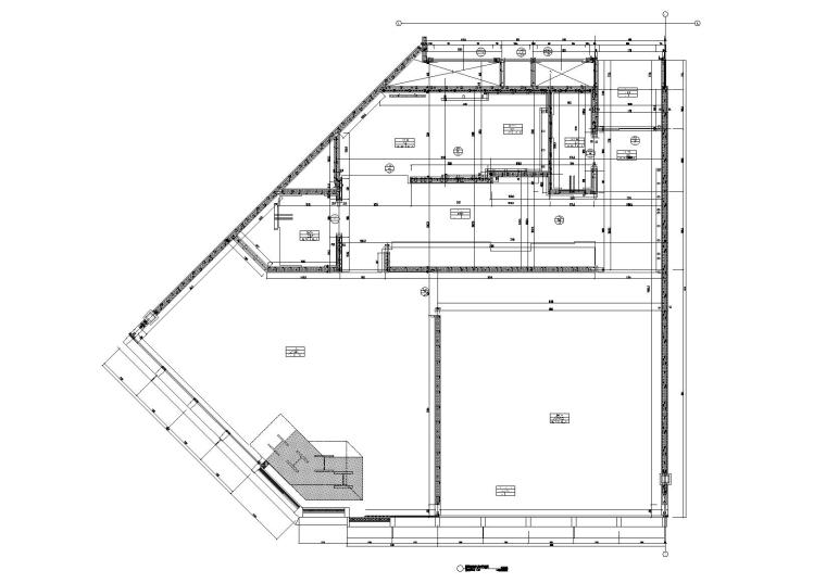 [上海]上海环球金融中心柏悦酒店D型客房CAD-标准客房84层D导墙图