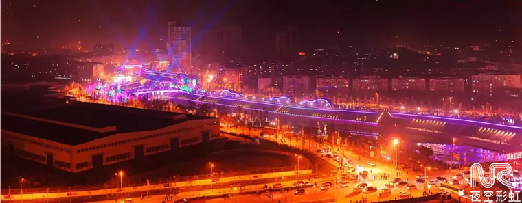 景观亮化项目资料下载-夜空彩虹西安市政新春庆典-西安全城景观亮化工程