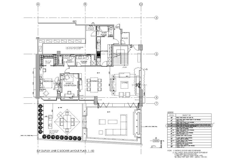 [加拿大]Yabu Pushelberg-拟议住宅开发CAD施工图+实景拍摄-插座示意和灯具点位图