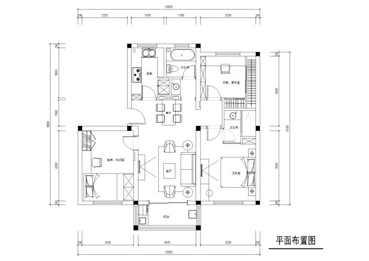 小区装修图cad资料下载-[江苏]苏州李闸小区样板间CAD施工图+实景图