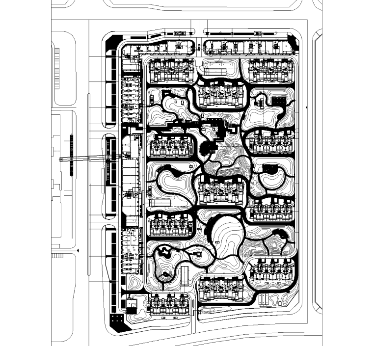 cad配电施工平面布置图资料下载-[北京]龙湖时代天街居住区全套CAD施工图（含：实景照片）
