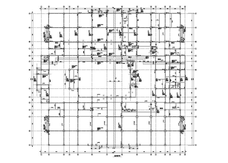 一层框架结构建筑施工图资料下载-[大同]3层钢混框架结构图书馆结构施工图（墩基础）