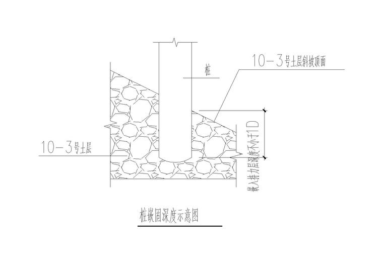 [绍兴]2层框架结构比赛急救楼建筑结构图-桩嵌固深度示意图