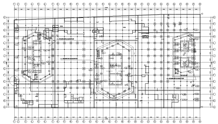 山东青岛大型五星级酒店项目改造及配套设施电气施工图-基础接地平面图