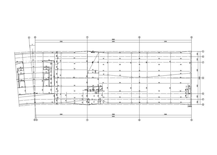 4层钢框架结构展览中心建筑结构施工图-10.270层钢梁平面布置图(二)