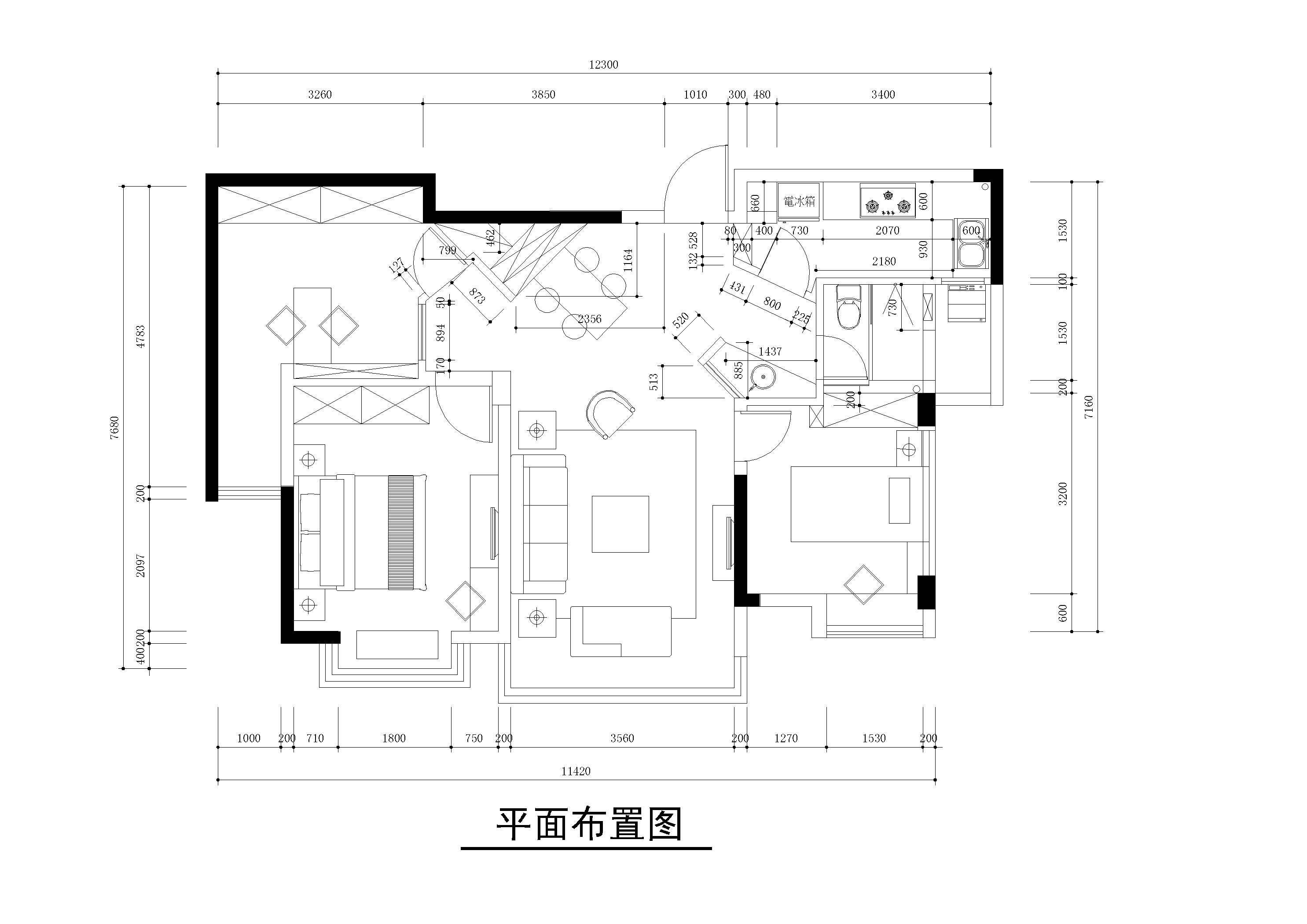 [江苏]苏州尚静样板间cad施工图 实景拍摄