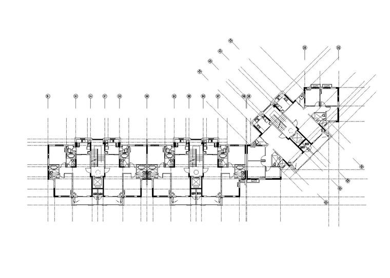 [广东]广州花都区某现代住宅楼群建筑施工套图（含各专业图纸）-A10栋二层平面图