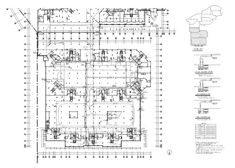 [广东]广州花都区某现代住宅楼群建筑施工套图（含各专业图纸）-地下室给排水平面图（二）