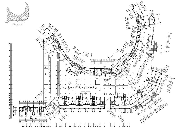 [广东]广州花都区某现代住宅楼群建筑施工套图（含各专业图纸）-AF区地下一层通风平面图