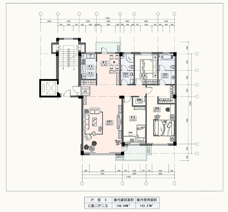 南北通透户型方正二居三居户型图21套（JPG）-大连32