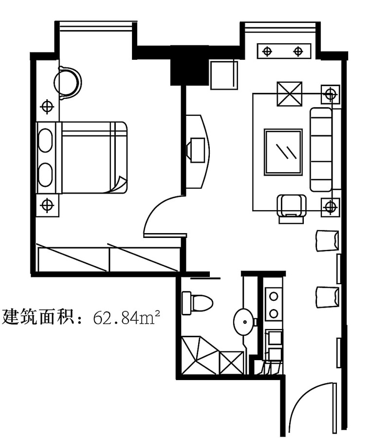 南北通透户型方正二居三居户型图21套（JPG）-大连m55-1