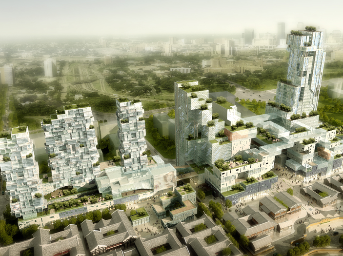 迪拜老城宫殿酒店资料下载-[四川]成都老城区新商业综合体规划设计方案文本(含CAD)