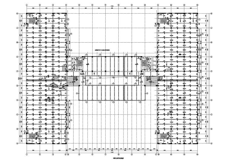 6层框架剪力墙科研楼建筑结构施工图2016-科研楼六层结构平面及板配筋图