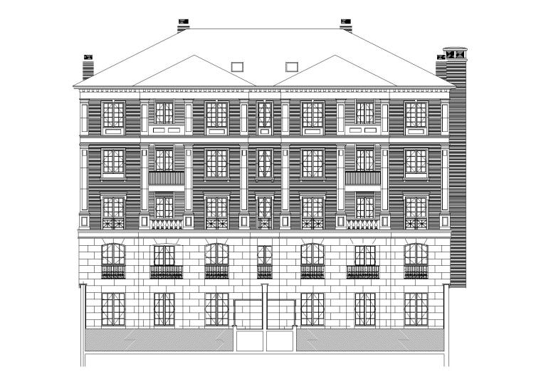 住宅总图效果图资料下载-[浙江]多层古典风格住宅楼建筑施工图(含效果图)