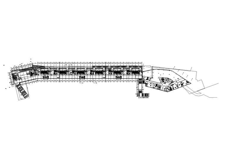 绍兴5层框架结构大看台建筑结构施工图2014-建筑平面图