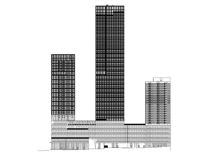 交通岛绿化效果图资料下载-[重庆]现代风格知名商业广场建筑设计施工图（含效果图）