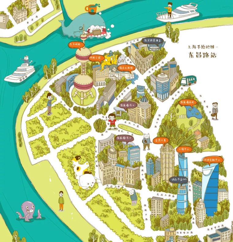 阳朔西街手绘地图,来源用户@啊弟啊弟