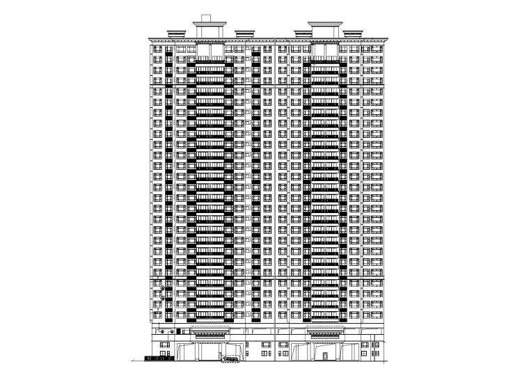 十层住宅建筑资料下载-[广东]二十八层古典风格住宅建筑施工图