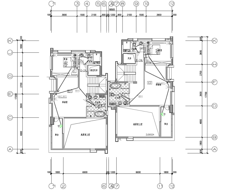 双联排别墅建筑设计施工图资料下载-江苏南京高档联排别墅区及地库电气施工图