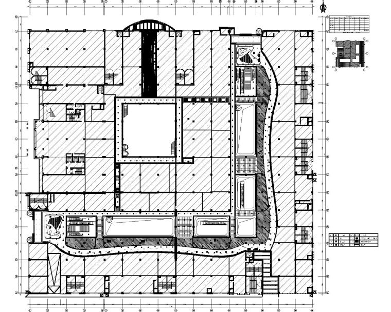 [甘肃]山丹世博购物广场室内装饰工程CAD施工图+效果图-2一层综合天花布局图