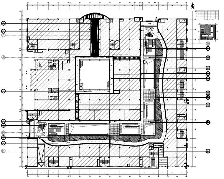 [甘肃]山丹世博购物广场室内装饰工程CAD施工图+效果图-3一层天花布局